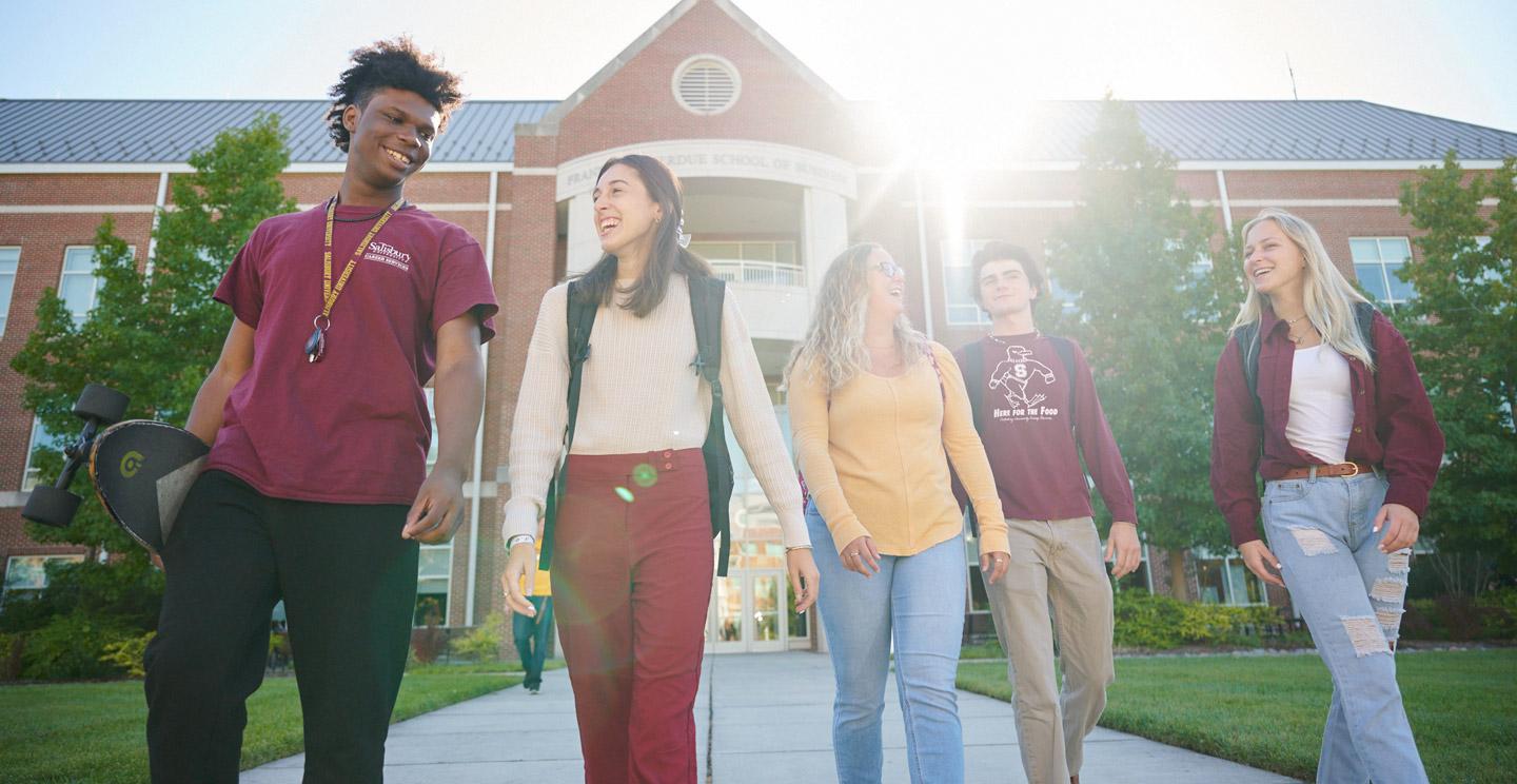 Salisbury University students on campus
