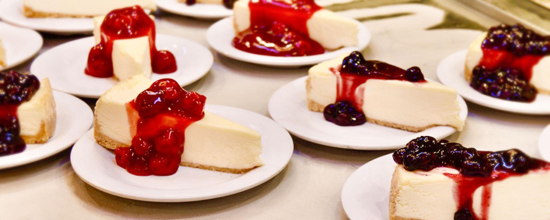 Cheesecake ready to be served