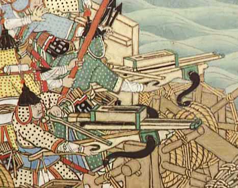Painting of Korean crossbow & soldiers