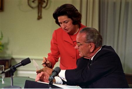 Lyndon Johnson and wife