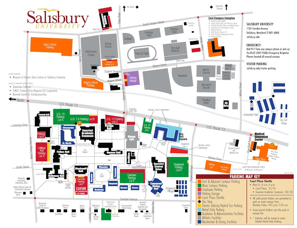 Campus parking map