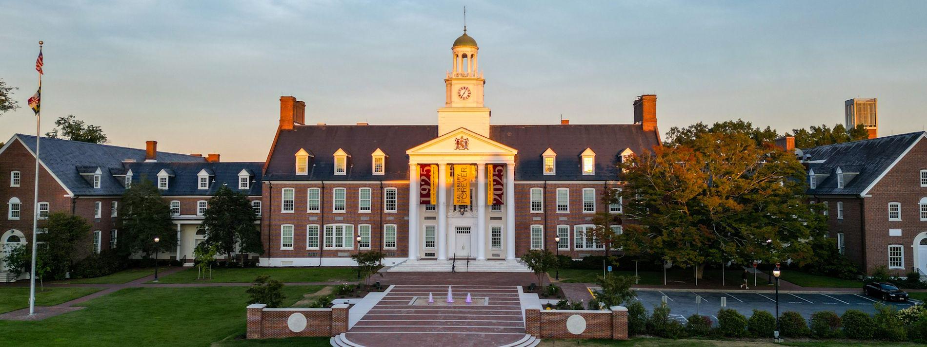 Strategic Planning text over photo of Holloway Hall